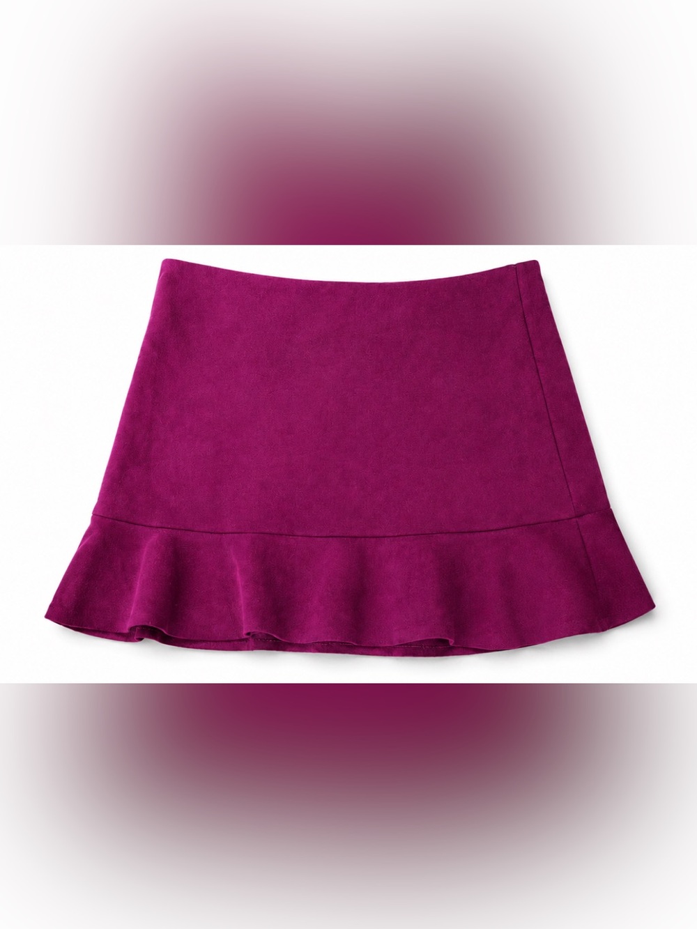 Forever 21 Magenta Ruffle-Hem Mini Skirt
